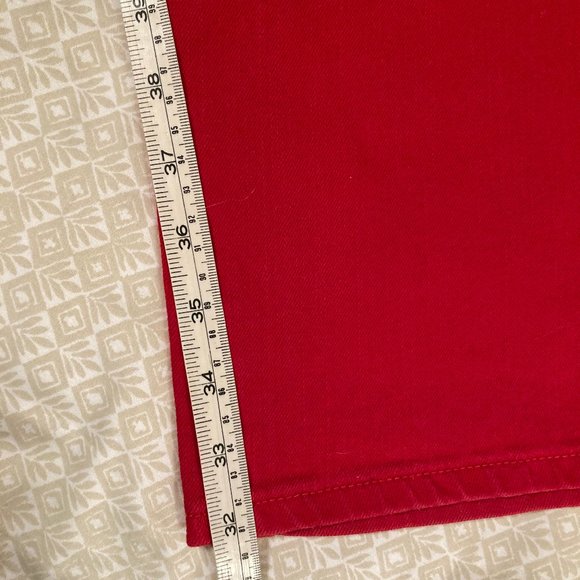 Chaps Daniella Curvy Fit Red Denim Jeans Size 16 - Picture 8 of 13
